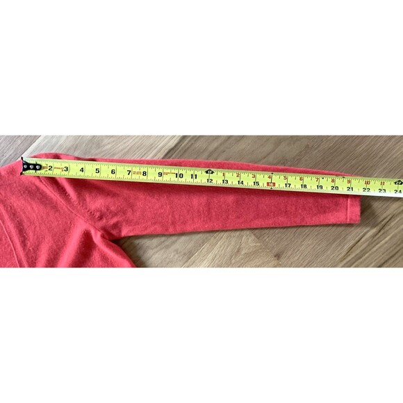 Pure Collection 100% Cashmere Coral V-Neck Cardigan 4 Old Money Luxury Capsule - Picture 10 of 10